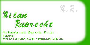 milan ruprecht business card